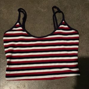Striped crop tank